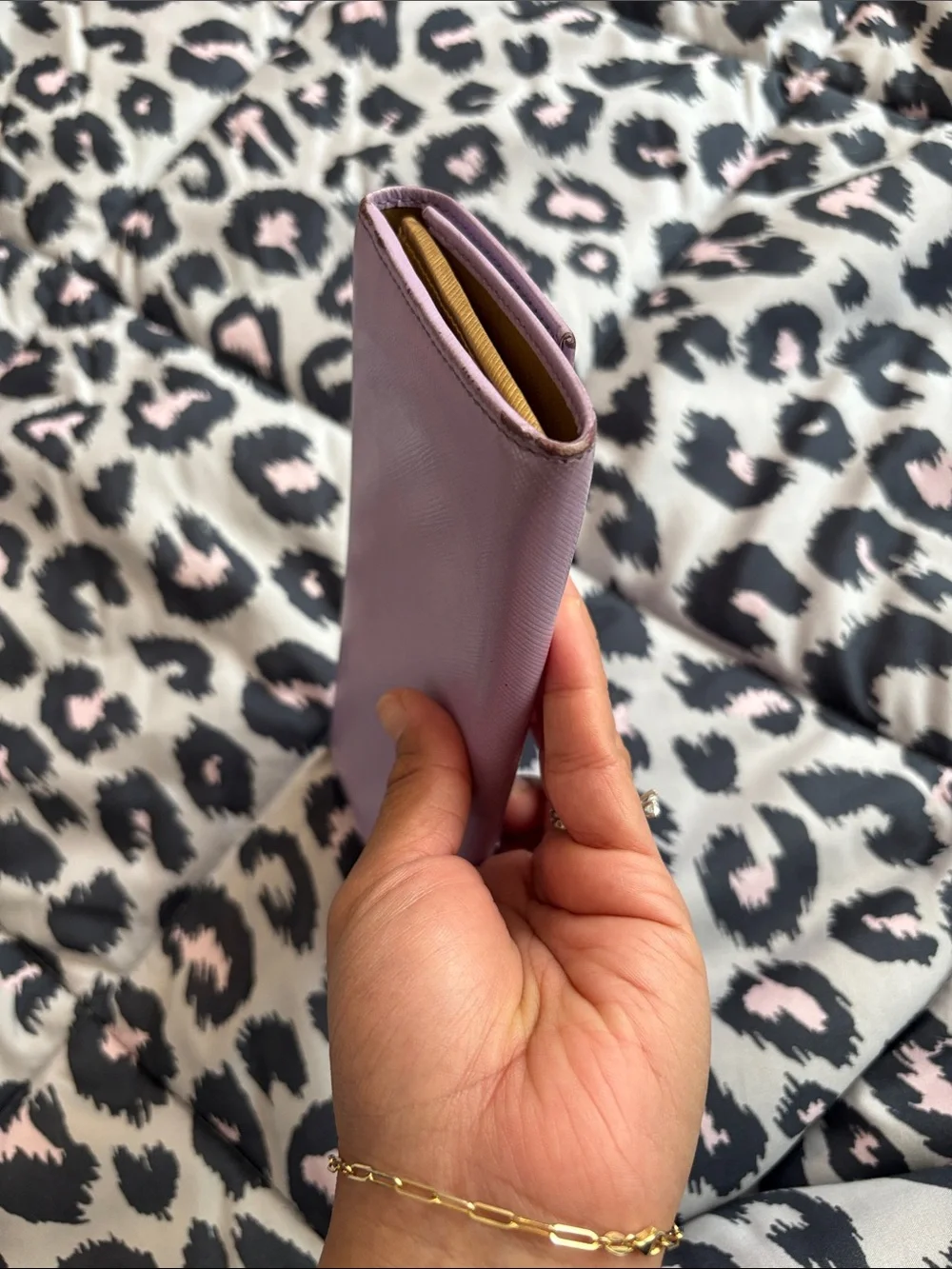 Salvatore Ferragamo Lavender Vara Bow Continental Wallet
